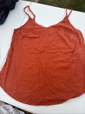 Women's Rust Orange V-Neck Camisole Tank